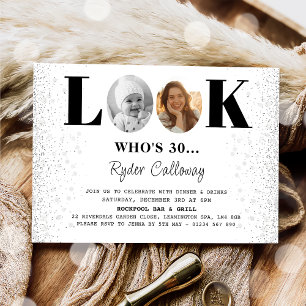 Look Who's Birthday Photo Invitation