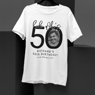 Look who's Fifty Photo 50th Birthday T-Shirt