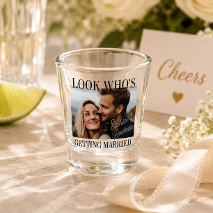 Look Who's Getting Married Photo Wedding Shot Glass