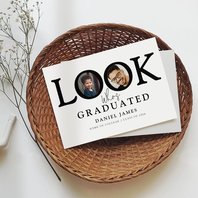 Look Who's Graduated Photo Graduation Party Announcement (Creator Uploaded)