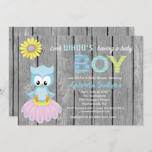 Look Who's Having a Baby Boy Baby Shower Card