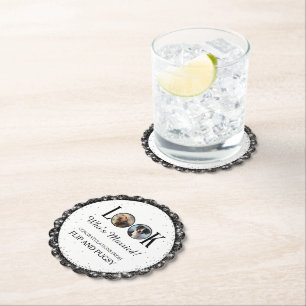 Look Who's Married Dog or Pets Photo Paper Coaster