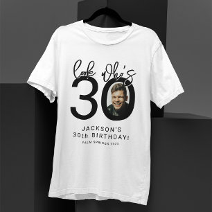 Look who's Thirty Photo 30th Birthday T-Shirt