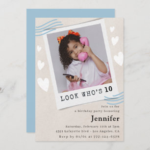 Look who's turning 10th birthday invitations