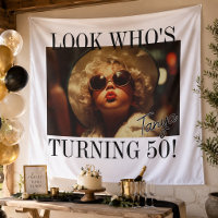 Look Who's Turning 50 Photo Funny Birthday Party