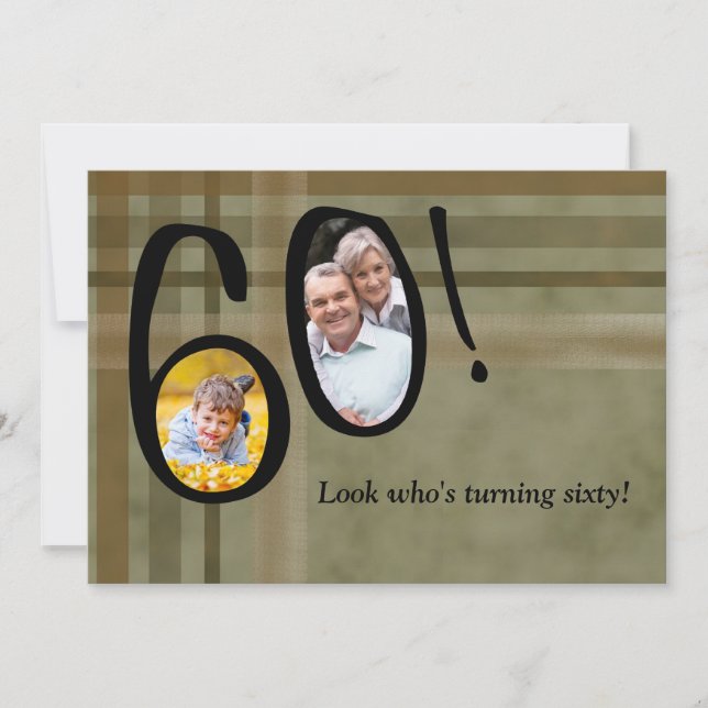 Look Who's Turning 60 - Birthday Party  Invitation (Front)