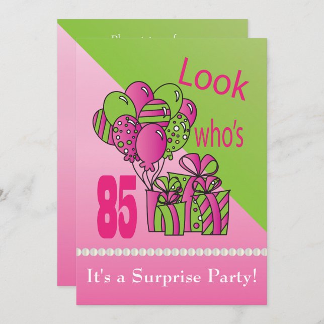 Look Who's turning 85 | 85th Birthday Invitation (Front/Back)