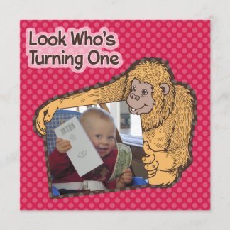 Look Who's Turning One Birthday Party Invitation
