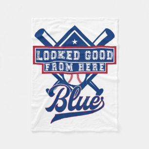 Looked Good From Here Blue Funny Sell Mama Quote _ Fleece Blanket