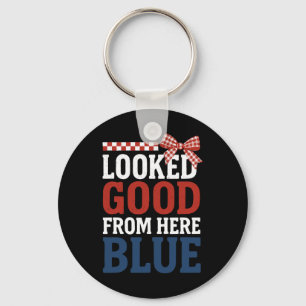 Looked Good From Here Blue Softll Mom Umpire Sell  Key Ring