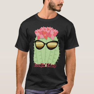 Lookin' Sharp Blooming Cactus with Sunglasses T-Shirt