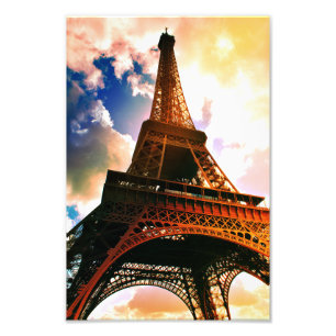 Lookin up the Eiffel Tower Photo Print