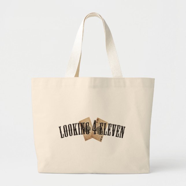Looking 4 Eleven Logo Large Tote Bag (Front)