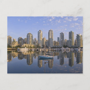 Looking across False Creek at the skyline of 2 Postcard
