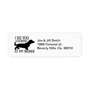 Looking At My Weiner Return Address Label