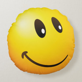 looking at you emoji round cushion