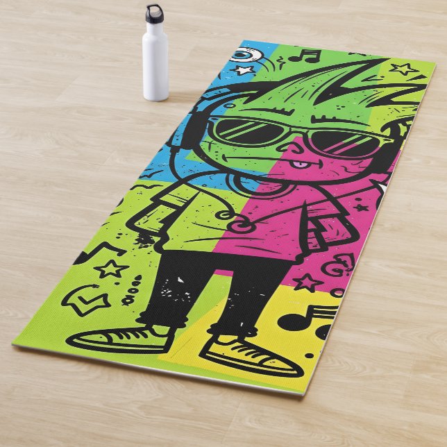  looking at you Skateboard Yoga Mat (In Situ)