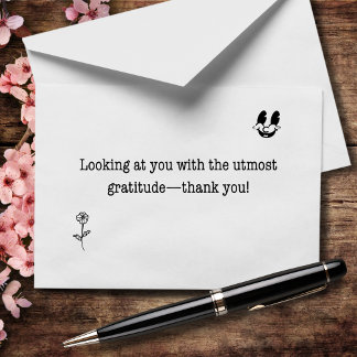 Looking At You With The Utmost Gratitude Thank You Card