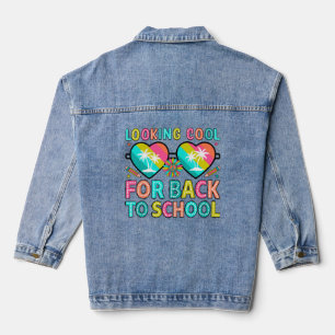 Looking Cool For Back To School Tshirt Denim Jacket