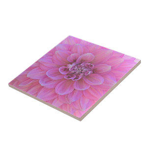 "LOOKING DEEP INTO PINK DAHLIA" CERAMIC TILE/TRIVE TILE