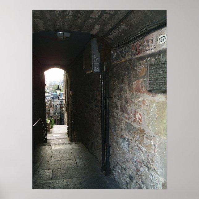 looking down an alley poster (Front)