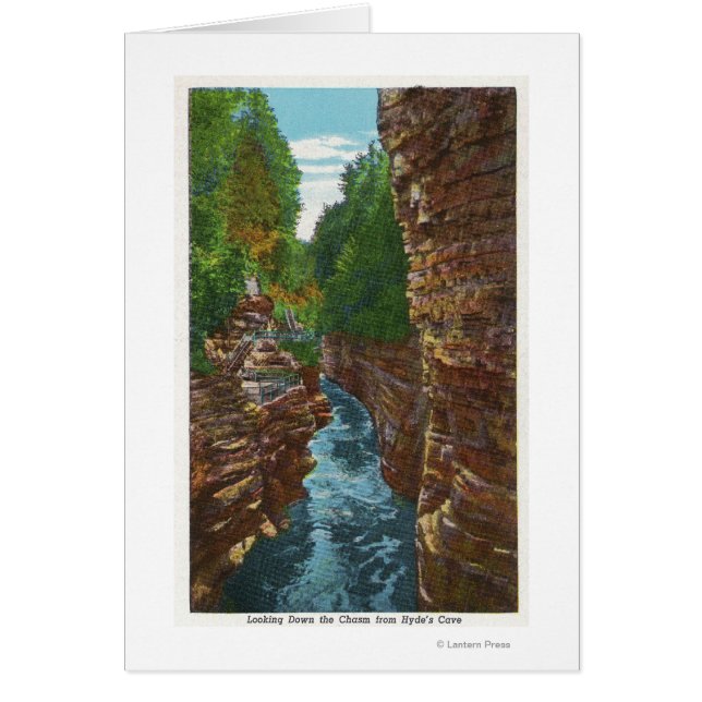 Looking Down Ausable Chasm from Hyde's Cave (Front)