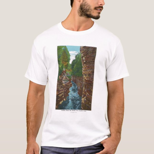 Looking Down Ausable Chasm from Hyde's Cave T-Shirt (Front)