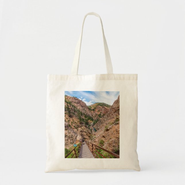 Looking Down Seven Falls Stairs Tote Bag (Front)