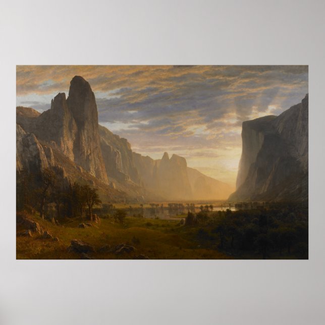 Looking Down Yosemite Valley, California Poster (Front)