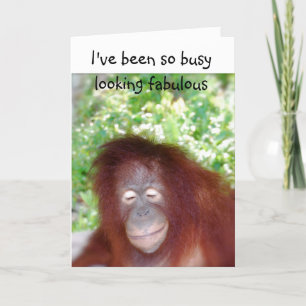 Looking Fabulous Belated Birthday Humour Card