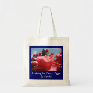 Looking for Easter Eggs Candy! tote bag Pink Roses