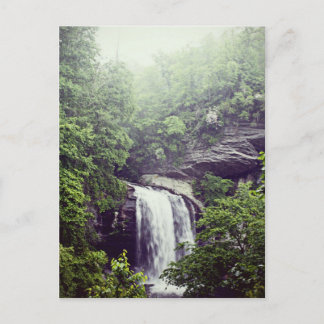Looking Glass Falls in the Rain Postcard