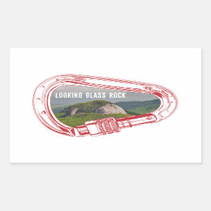 Looking Glass Rock Climbing Carabiner Rectangular Sticker