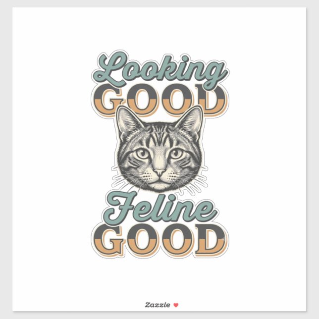 Looking Good Feline Good Vintage Cat Design_1 (Sheet)