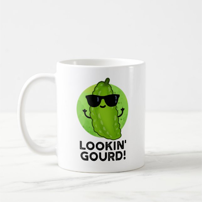 Looking Gourd Funny Cool Veggie Pun  Coffee Mug (Left)