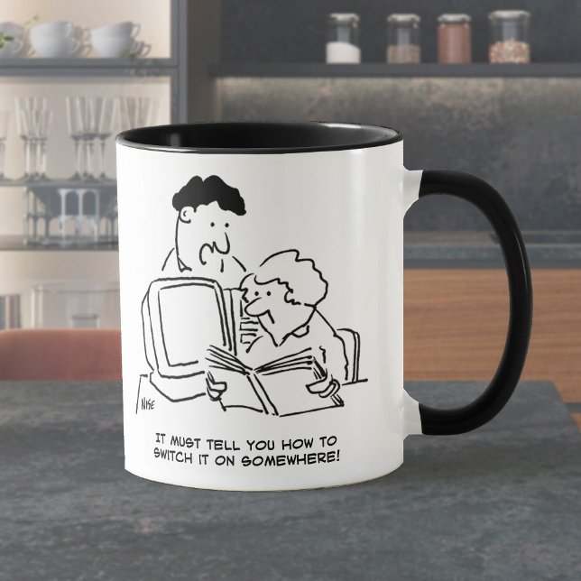 Looking How to Switch On the Computer Mug (Creator Uploaded)