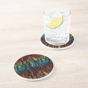 Looking into the Fire abstract Coaster