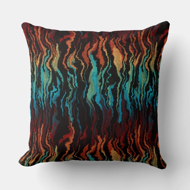 Looking into the Fire abstract Cushion (Front)