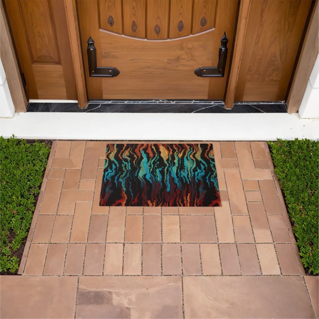 Looking into the Fire abstract Doormat (Outdoor)