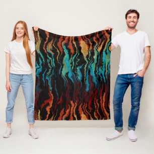 Looking into the Fire abstract Fleece Blanket