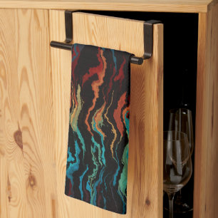 Looking into the Fire abstract Tea Towel