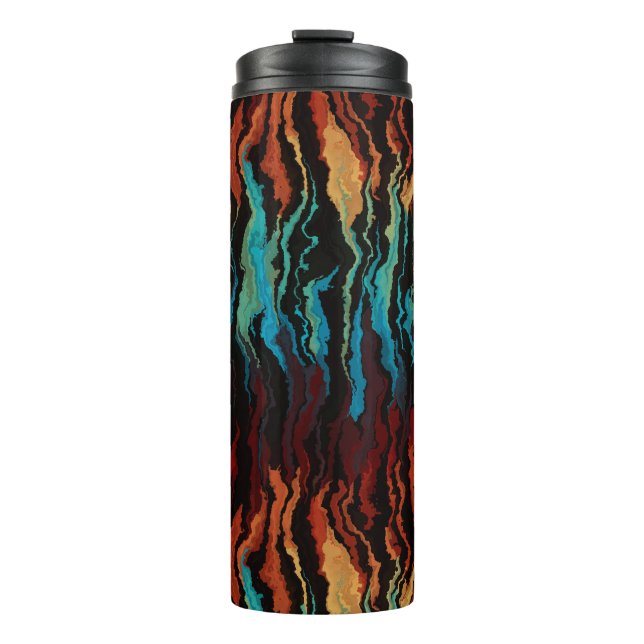 Looking into the Fire abstract Thermal Tumbler (Front)