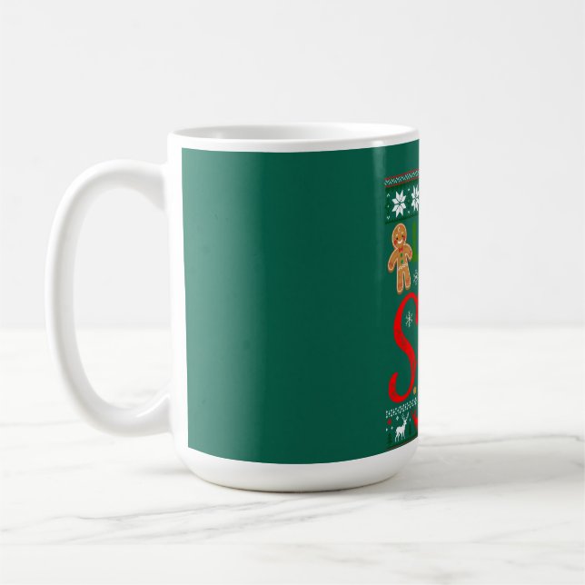Looking Like A Snack Funny Christmas Cookie Ugly Coffee Mug (Left)