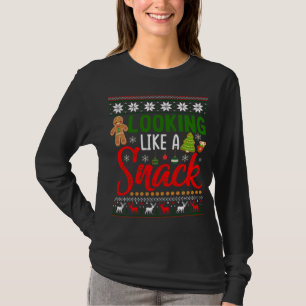 Looking Like A Snack Funny Christmas Cookie Ugly T-Shirt