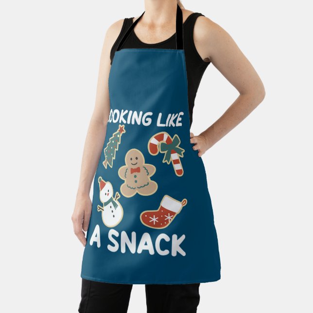 Looking Like A Snack Merry Christmas Santa Snack  Apron (Insitu)