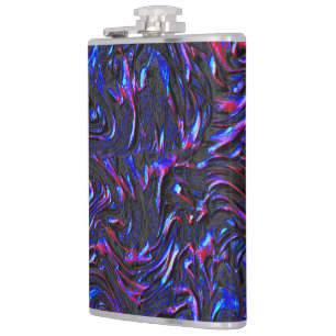 Looking like blue and pink textured of wall hip flask
