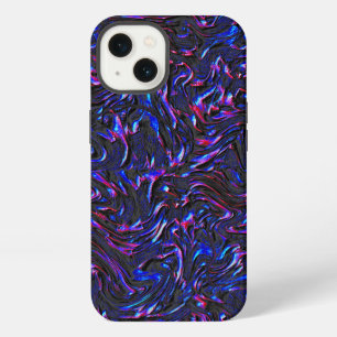 Looking like blue and pink textured of wall iPhone 13 case