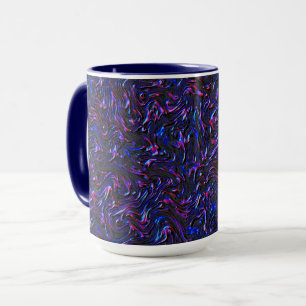 Looking like blue and pink textured of wall mug