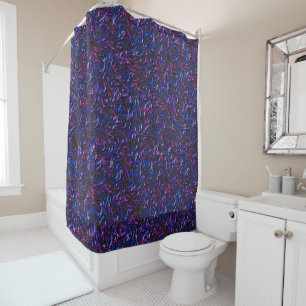 Looking like blue and pink textured of wall shower curtain