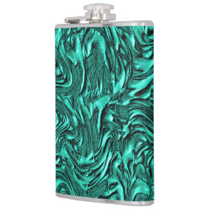 Looking like jade green textured of wall hip flask